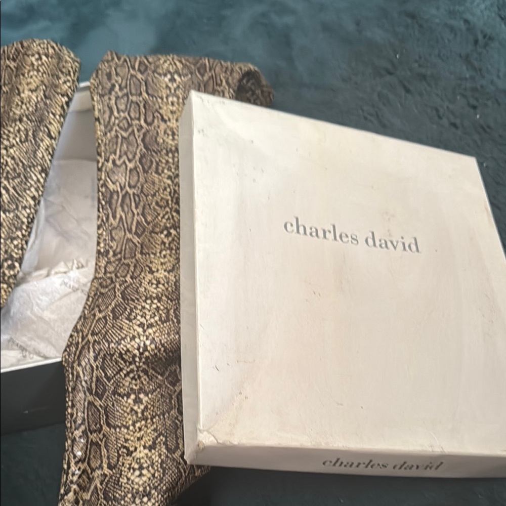 Snakeskin Patterned Boots - image 3